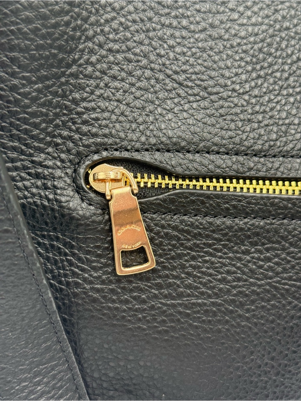 Coach Ellie File Bag Black Pebbled Leather Crossbody Shoulder C1648 - Picture 6 of 10